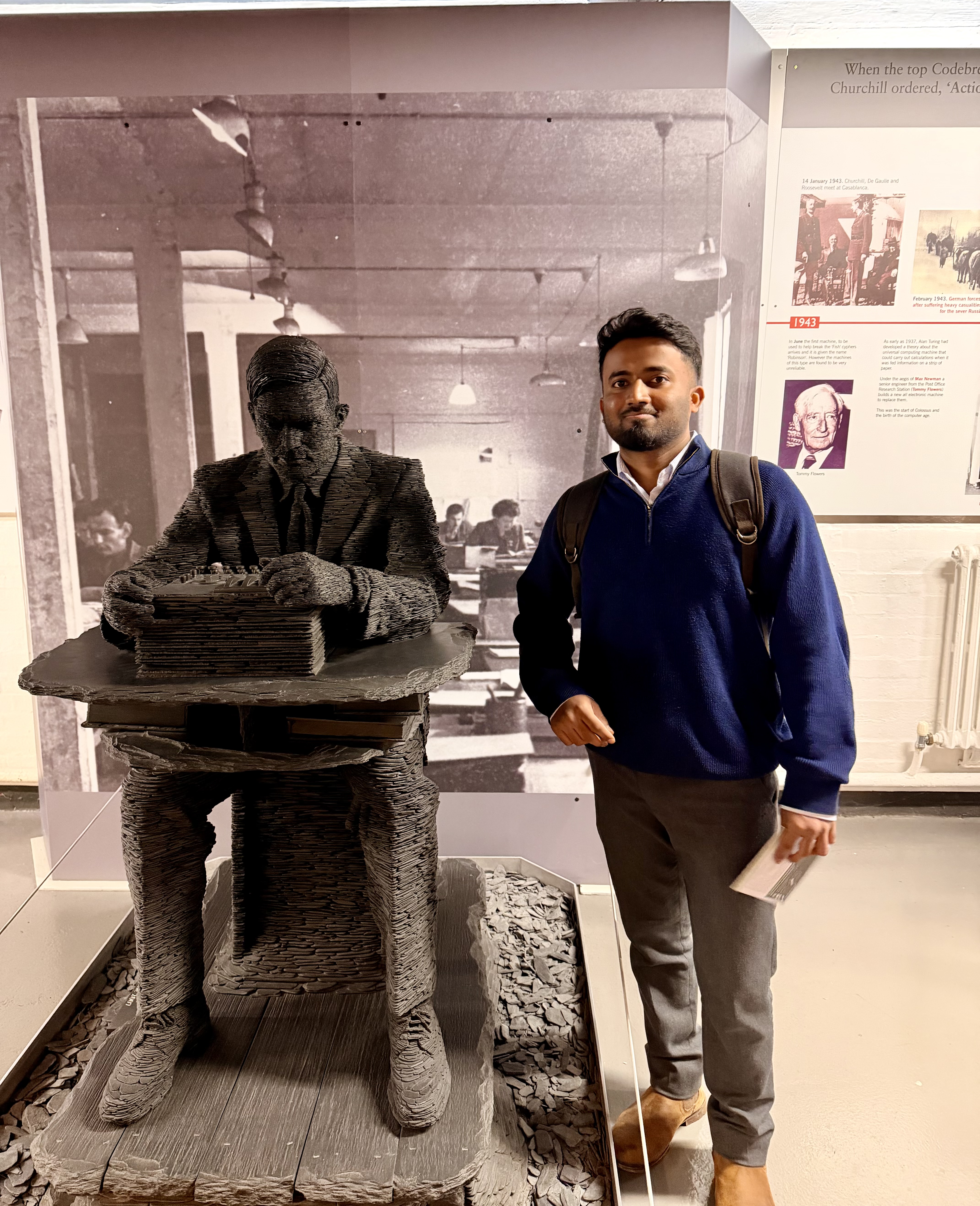 Alan Turing slate statue